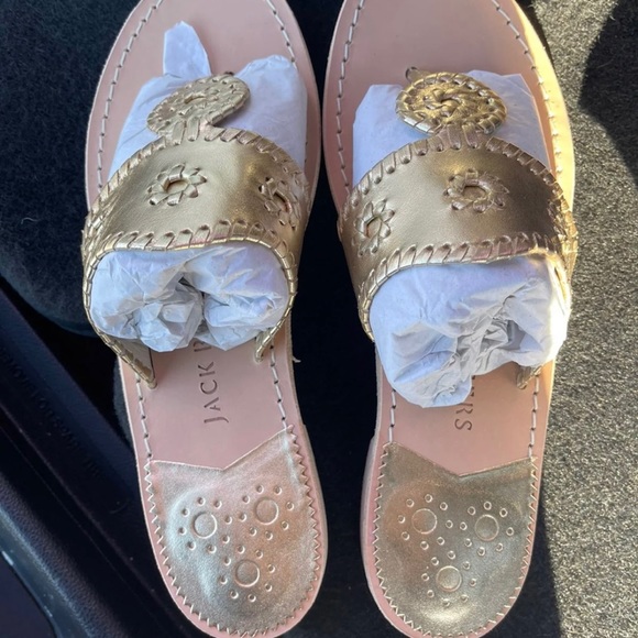 NEW gold jack rogers